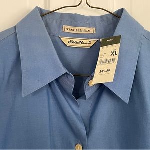 New With Tags $49.50 Eddie Bauer XL French Blue Shirt